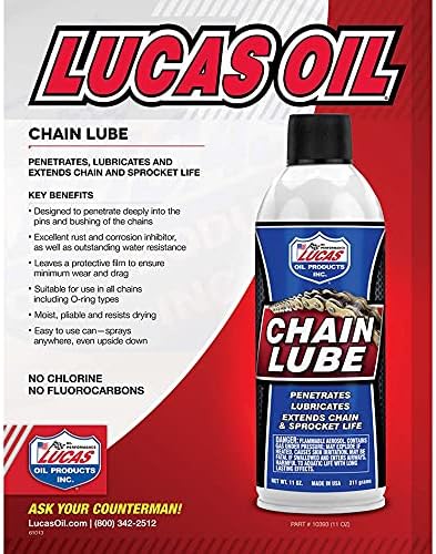 Lucas Oil 10393 Chain Lube Aerosol - 11 Ounce