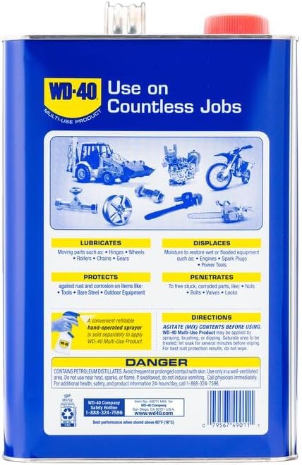 WD-40 490118 Original Formula, Multi-Use Product, One Gallon (4-Pack)
