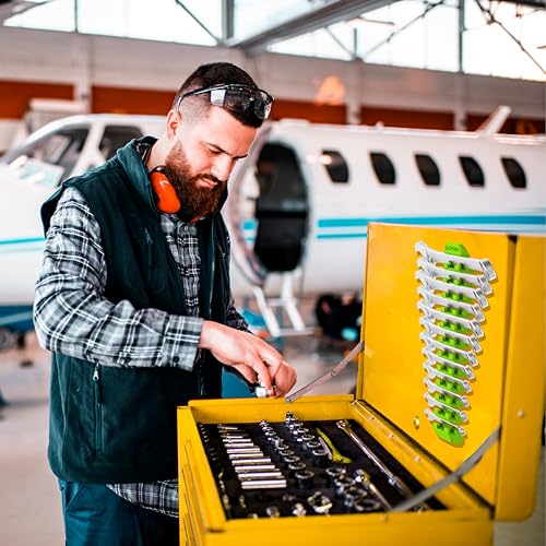 EZRED FWR12-G Magnetic Flexible 12 Slot Wrench Rack Holder Non-Marring Slim Design Storage Organization