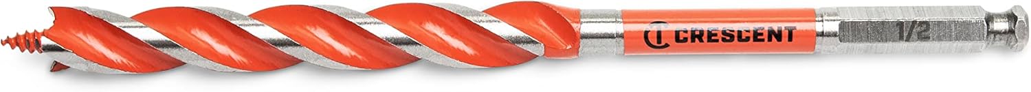 Crescent CDAG-7529 Solid Auger Drill Bit, 7.5" x 1/2"