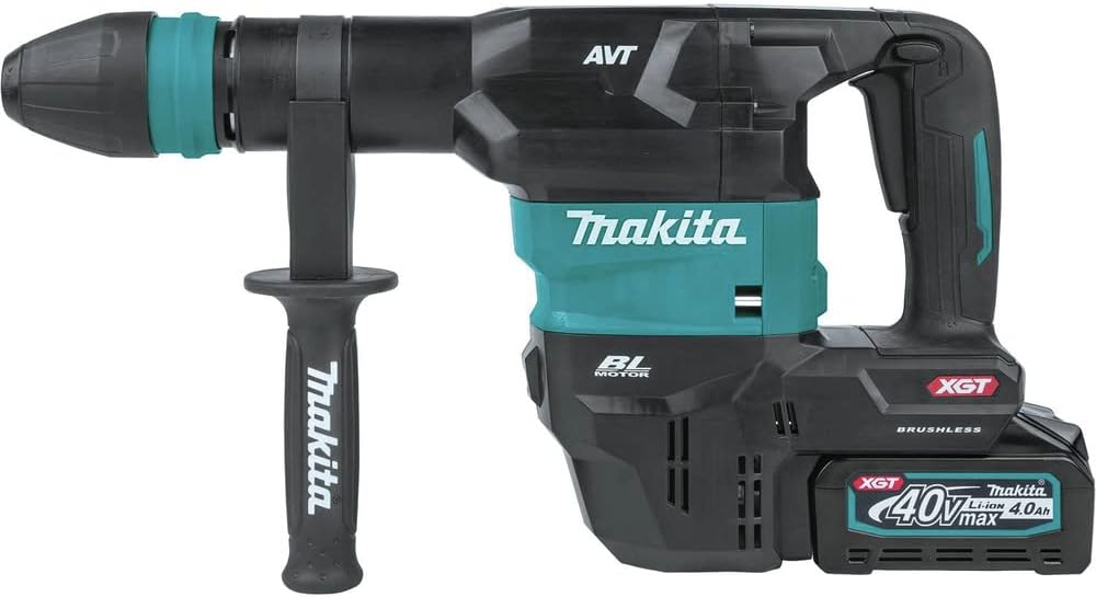 Makita GMH01M1 40V max XGT Brushless 15 lb. SDS-MAX AVT Demolition Hammer Kit, AWS Capable, case, with one battery (4.0Ah) & FREE Makita  BL4040