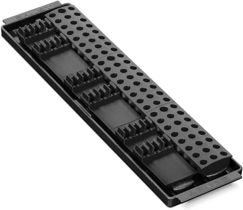 ERNST Bit Boss - Premium 1/4 inch Hex Tool Bit Organization Solution for Toolbox, Fits 90 Long and Short Bits Black