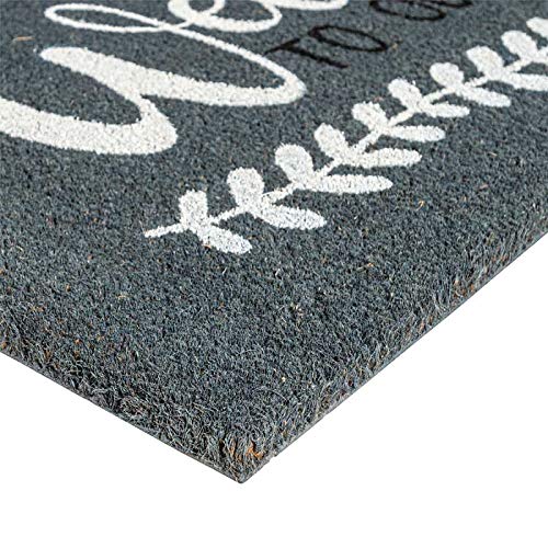 Notrax | C12S1830OH | NoTrax, Welcome to Our Home, Vinyl-Backed Natural Coir Doormat, Entry Mat for Indoor or Outdoor Use, 18"x30", C12 (C12S1830OH)