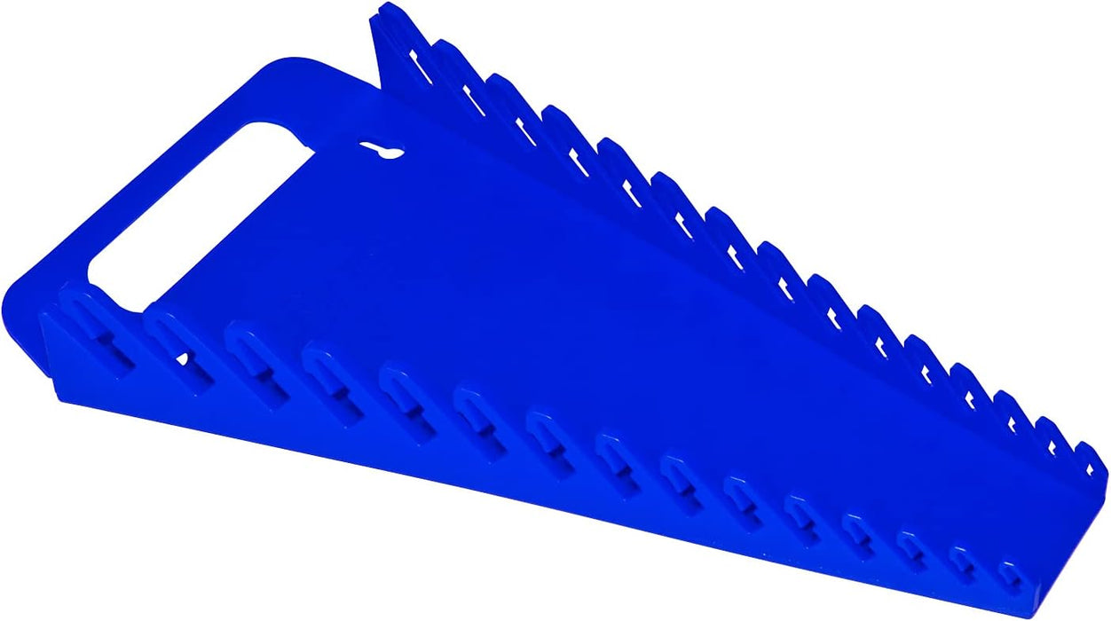 Ernst Manufacturing 5055 15-Wrench Gripper Portable Wrench Organizer - Versatile, One-Handed Access, Fits 1/4" to 1 1/8" & 6-20 mm, Blue