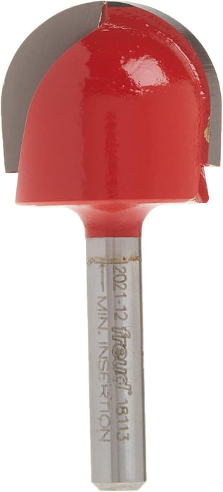 Freud 18-113: 1/2" Radius Round Nose Bit with 1/4" Shank 1-Inch Diameter Round Nose Router Bit with 1/4-Inch Shank