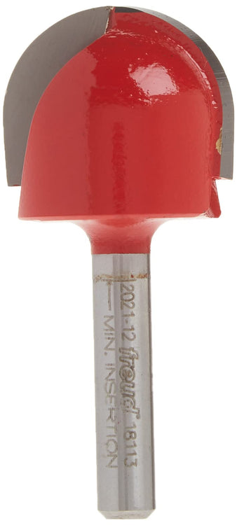 Freud 18-113: 1/2" Radius Round Nose Bit with 1/4" Shank 1-Inch Diameter Round Nose Router Bit with 1/4-Inch Shank