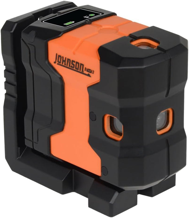 Johnson JDT300-GN5D Laser Level, Self-Leveling Kit 5 Dot Laser with GreenBrite Technology, Magnetic Base, Hard-Shell Carry Case, Floor Mount
