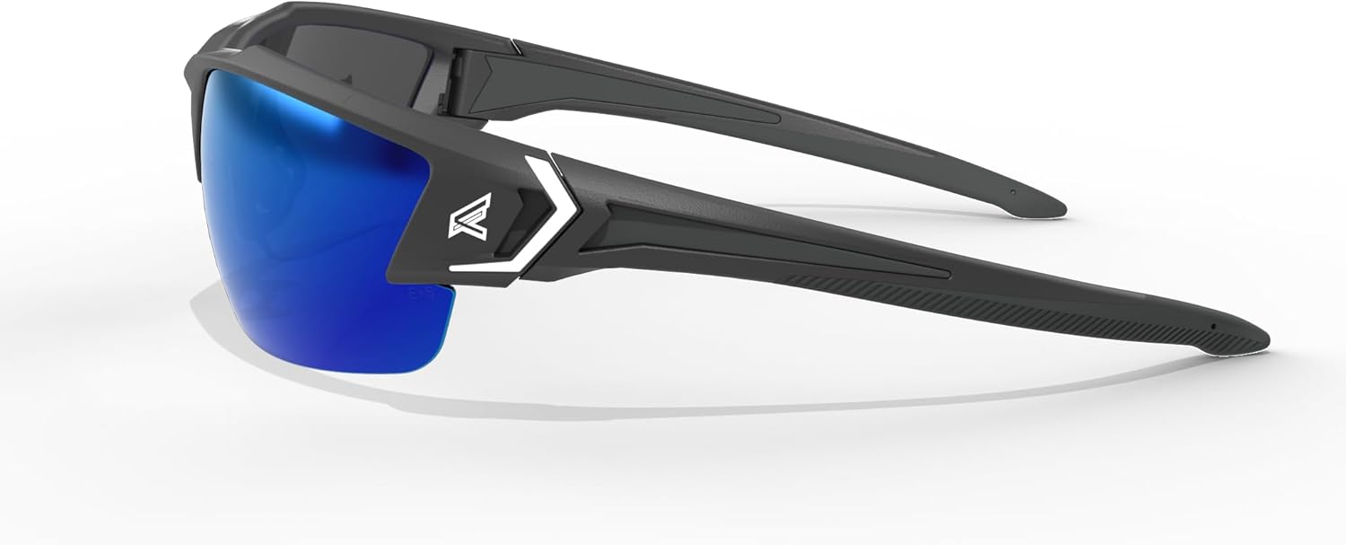 EDGE Khor G2 Z87 Safety Glasses for Men: Shatter Resistant Mens Sunglasses Polarized, Anti-Slip Flexible Frames, Nylon Lens Polarized Safety Glasses