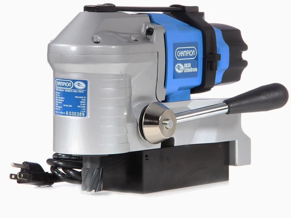 RotoBrute | ‎RB30 | Champion Cutting Tool RotoBrute RB30 LittleBrute Low Profile, Lightweight, Portable Magnetic Drill Press: Up to 1-3/8" Diameter, 1-3/16" Depth of Cut