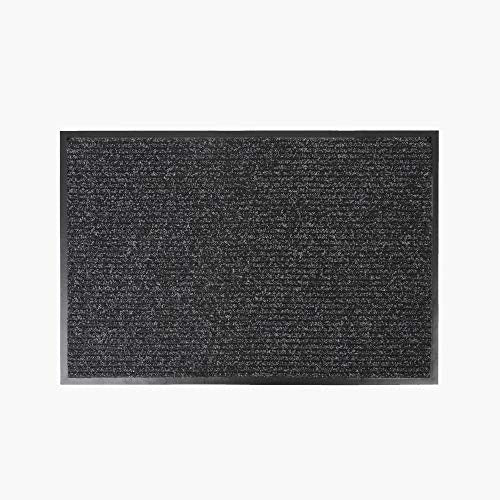 Notrax 109S0046CH Brush Step Carpeted Indoor/Outdoor Entrance Mat for Home or Office, 4' x 6', Absorbent Slip Resistant Heavy Duty Entry Mat, Charcoal