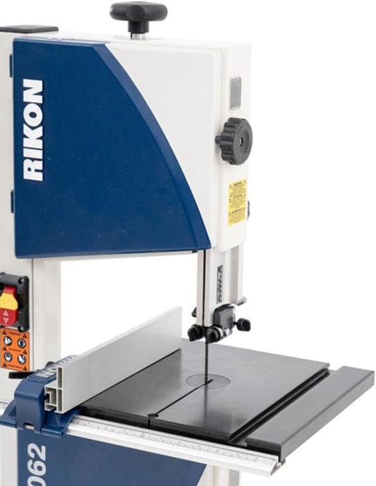 Rikon 10‑3062S 10″ Deluxe Bandsaw with Stand Model – ½HP, Two-Speed, 5″ Resaw Height × 9‑5/8″ Throat, Cast-Iron Table, Tool-Less Blade Guides, Includes Blade & Stand