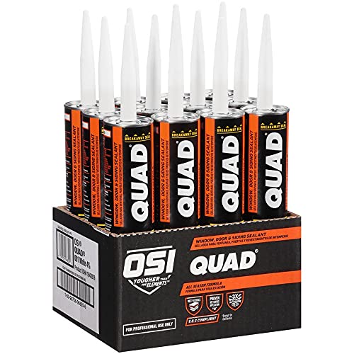 OSI 1637074 QUAD Green 756 Window, Door and Siding Sealant, 10-Fluid Ounce Cartridge