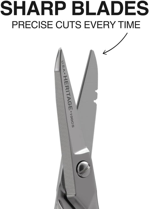 Klein Tools 100CS Serrated Electrician Scissors with Stripping