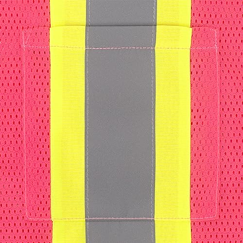 Radians SV22-1 Economy Type O Class 1 Safety Vest Size 2X-Large, Pink Mesh with Contrasting Tape - 1 Each