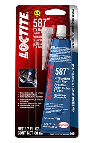 LOCTITE RTV 587 Blue High-Performance Silicone Gasket Maker: Sensor-Safe, Flexible, Non-Corrosive, Oil Resistance, Joint Movement Valves | Blue, 80 ml Tube (PN: 37465-491983)