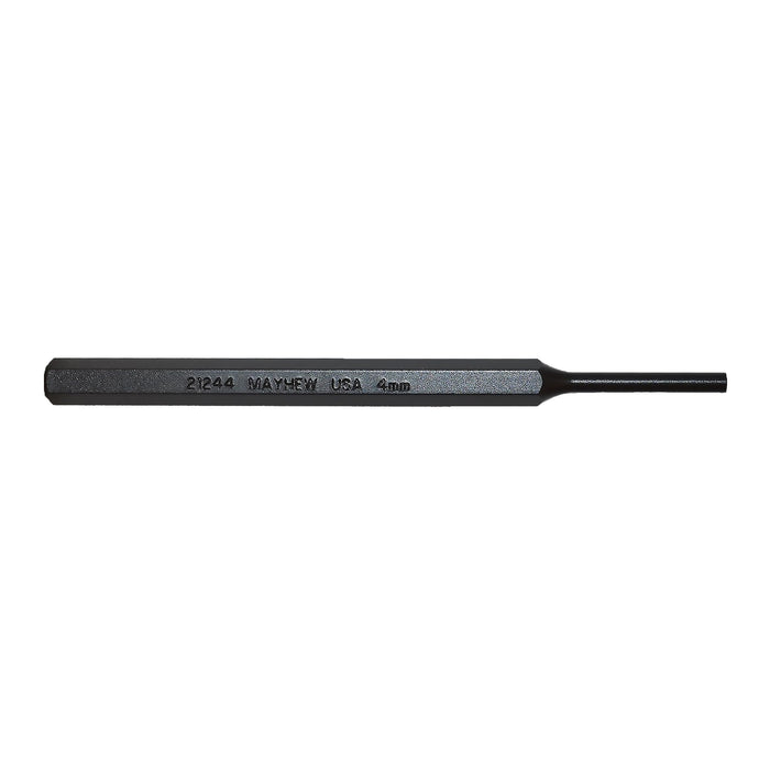 Mayhew Tools 21244 Metric Pin Punch, 4 mm x 5", Black Oxide Finish