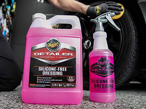 Meguiar's Professional Silicone Free Dressing D16101 - High Performance Dressing, Ideal as a Tire shine and Exterior Trim Care for a Deep, Glossy Shine that’s Body Shop Safe, 128 Oz, 1 Gal