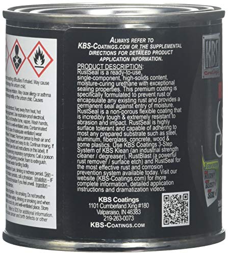 KBS Coatings 4202 Satin Black RustSeal - 8 fl. oz.