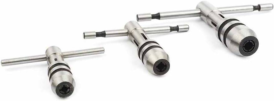 BIG HORN 19281 T-Handle Tap Wrench Solid Jaw (3 Piece)