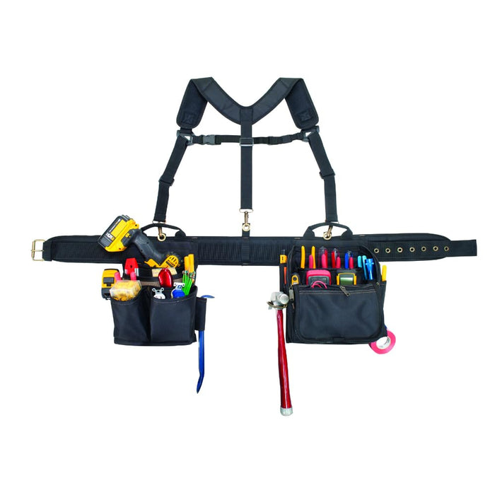 CLC Custom Leathercraft 1608 Electrician's Comfort Lift Combo Tool Belt, 28 Pocket,Black