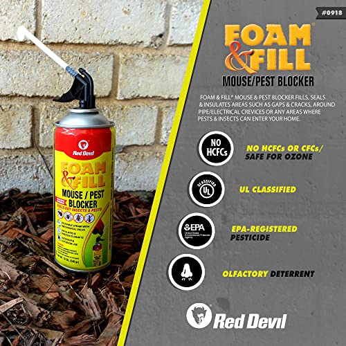 Red Devil 0918 Fill Foam, ‎12-Pack, Yellow