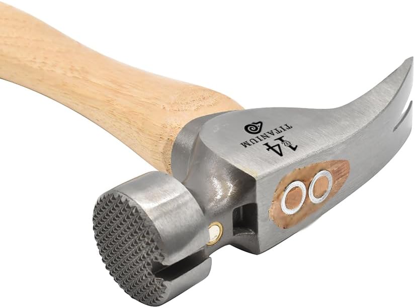 Big Horn 15151 14 Oz. Tiger Titanium Hammer with Curved Hickory Handle
