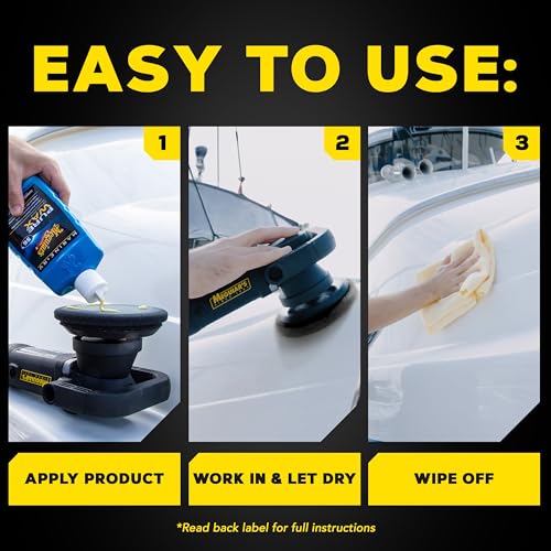 Meguiar's M5616 Marine/RV Pure Wax Carnauba Blend, Long-Lasting Liquid Wax for Protecting Gel Coat, Fiberglass, and Painted Marine/RV Finishes, 16 Oz Bottle