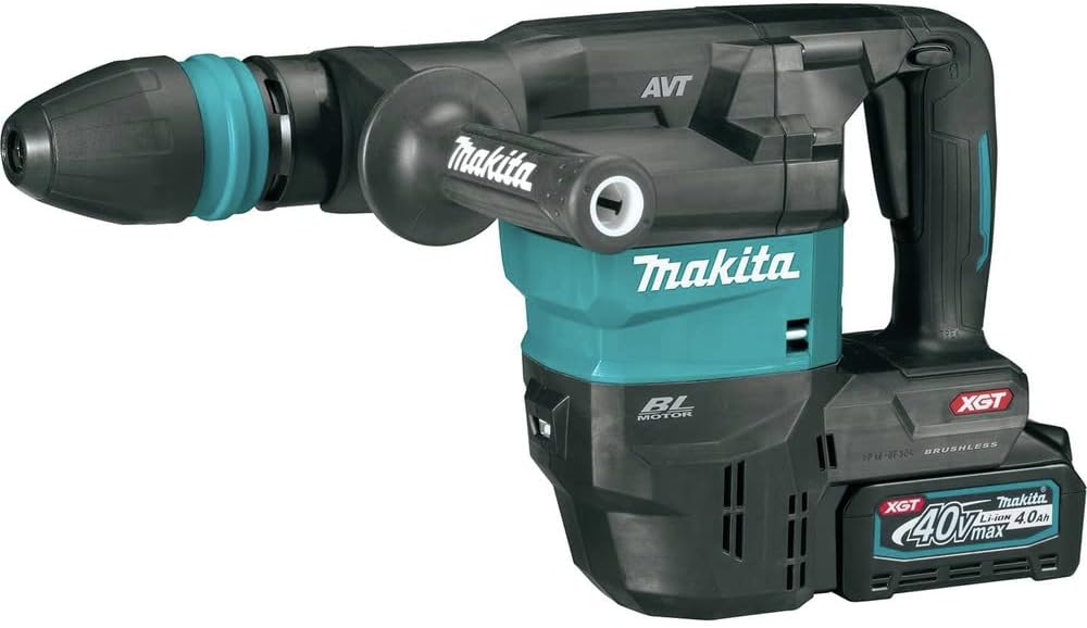 Makita GMH01M1 40V max XGT Brushless 15 lb. SDS-MAX AVT Demolition Hammer Kit, AWS Capable, case, with one battery (4.0Ah) & FREE Makita  BL4040