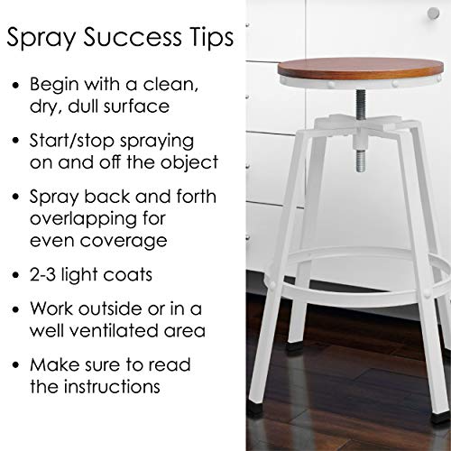 12 oz Krylon K02764007 White Fusion All-In-One Paint & Primer Spray Paint, Matte