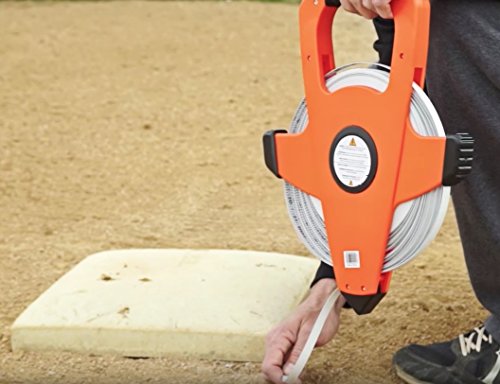 Keson NRS18200 Nylon-Reinforced Steel Blade Tape Measure, Speed Rewind (Graduations: ft., in. 1/8), 200-Foot , Orange