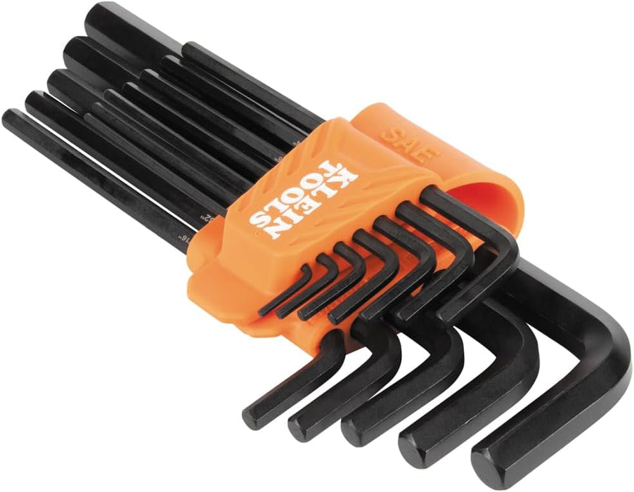 Klein Tools LS12 L-Style Long Hex Key Set, SAE, 12-Piece