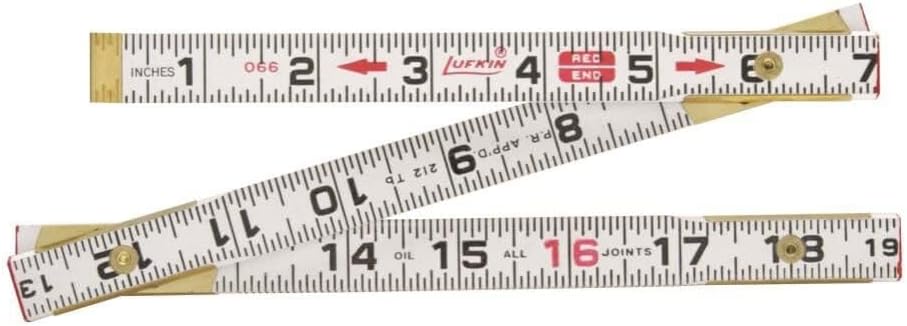 Crescent Lufkin Wood Rule, Fold, Red End, 5/8"X6', Sens, Black - 066SN