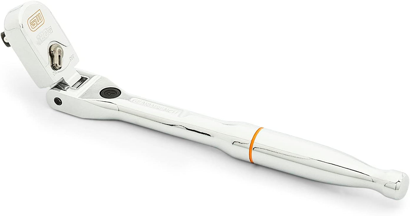 GEARWRENCH 81054 1/4" Drive 120XP Locking Flex Head Ratchet with Full Polish Grip