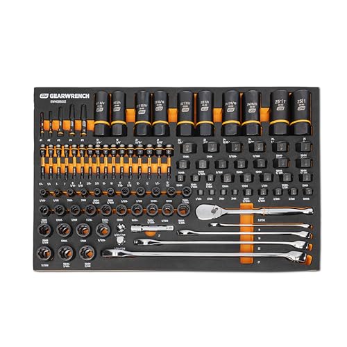 GEARWRENCH 247 Piece MEGAMOD Mechanics Tool Set in Modular Foam Trays with Storage Unit | MEGAMOD247