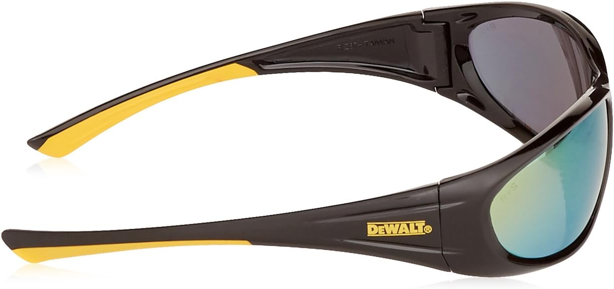 DEWALT DPG98 Gable Safety Glass - Black/Yellow Frame - Yellow Mirror Lens