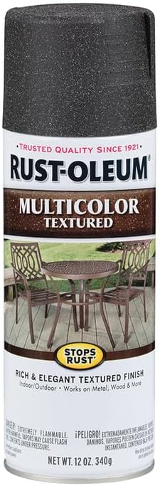 Rust-Oleum 223525 Stops Rust Multi-Color Textured Spray Paint, 12 oz, Aged Iron (Pack of 6)