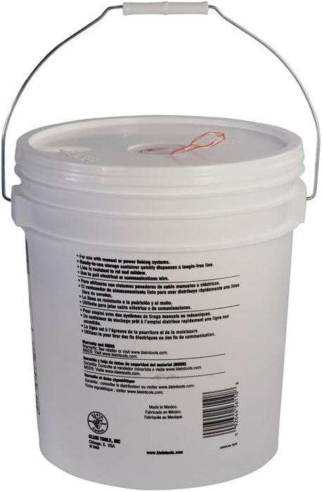 Klein Tools 56110 Poly Pull Line with Orange Tracer, 6500-Foot