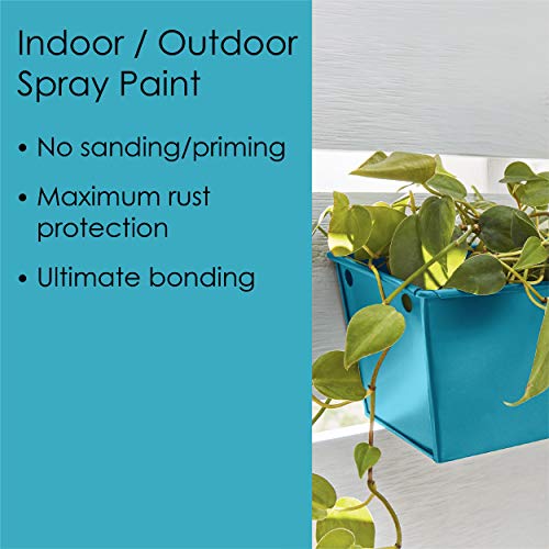 Krylon Fusion All-In-One Adhesive Spray Paint for Indoor/Outdoor Use, 12 oz, Lagoon Blue