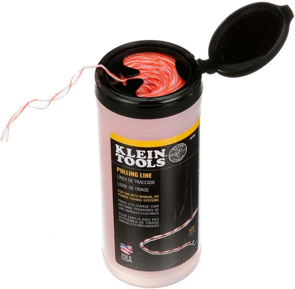 Klein Tools 56108 Poly Pull Line with Orange Tracer 500-Feet ...