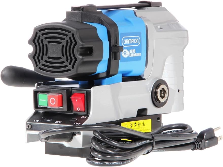 RotoBrute | ‎RB30 | Champion Cutting Tool RotoBrute RB30 LittleBrute Low Profile, Lightweight, Portable Magnetic Drill Press: Up to 1-3/8" Diameter, 1-3/16" Depth of Cut