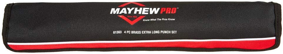 Mayhew Tools 61363 X-Long Brass Punch Set, 4-piece, multi, one size