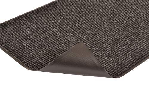 Notrax 109S0046CH Brush Step Carpeted Indoor/Outdoor Entrance Mat for Home or Office, 4' x 6', Absorbent Slip Resistant Heavy Duty Entry Mat, Charcoal