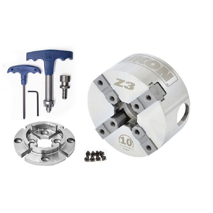 RIKON 71-105 4-Jaw Lathe Chuck, Insert Version