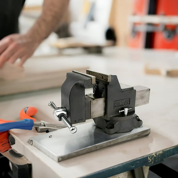 Wilton Shop Bench Vise, 6" Jaw Width, 6" Max Jaw Opening, 3-1/2" Throat (Model WS6)