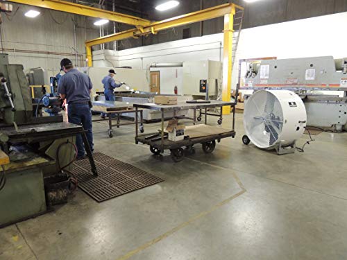 Schaefer VKM36-O 36" Versa-Kool Mobile Spot Cooler Portable Drum Fan with OSHA-Guard, Made in USA, High Airflow, 1/2 HP, 11020CFM, White