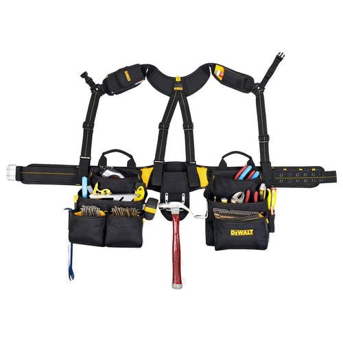 Dewalt 20 Pocket Pro Framer's Combo Apron And Yoke-Style Suspenders