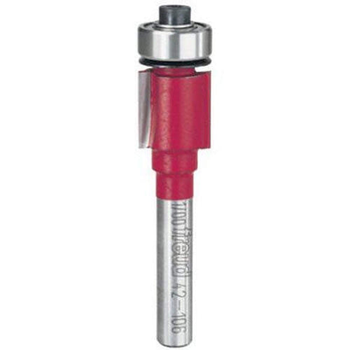Freud Bearing 2-Flute Flush Trimming Router Bit with 1/4" Shank, 1/2" Diameter - 42-106