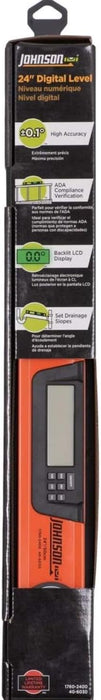 Johnson 1760-2400 Digital Box Level, 24", Orange