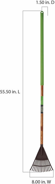 AMES 2916600 8-Inch Poly Floral Shrub Rake with Hardwood Handle, 55