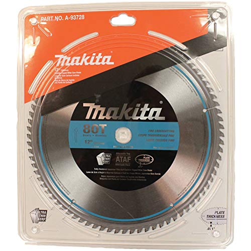 Makita A-93728 12-Inch 80 Tooth Micro Polished Mitersaw Blade